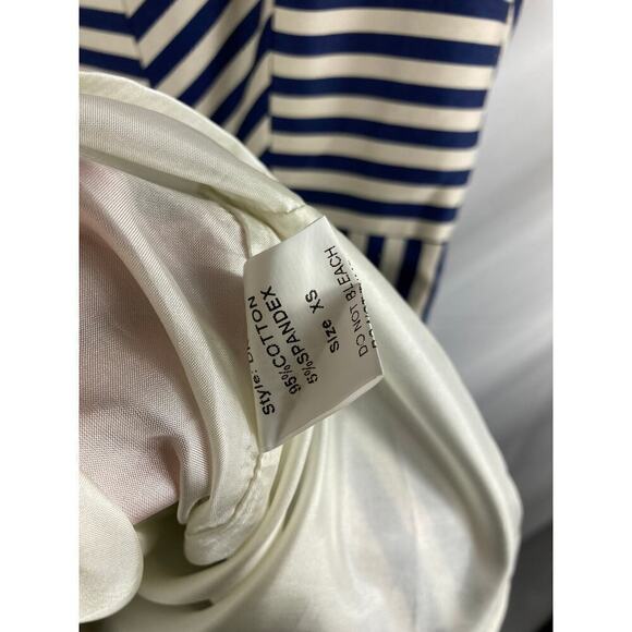 Pink Martini Striped Blue and Tan Nautical Dress XS - Picture 4 of 5